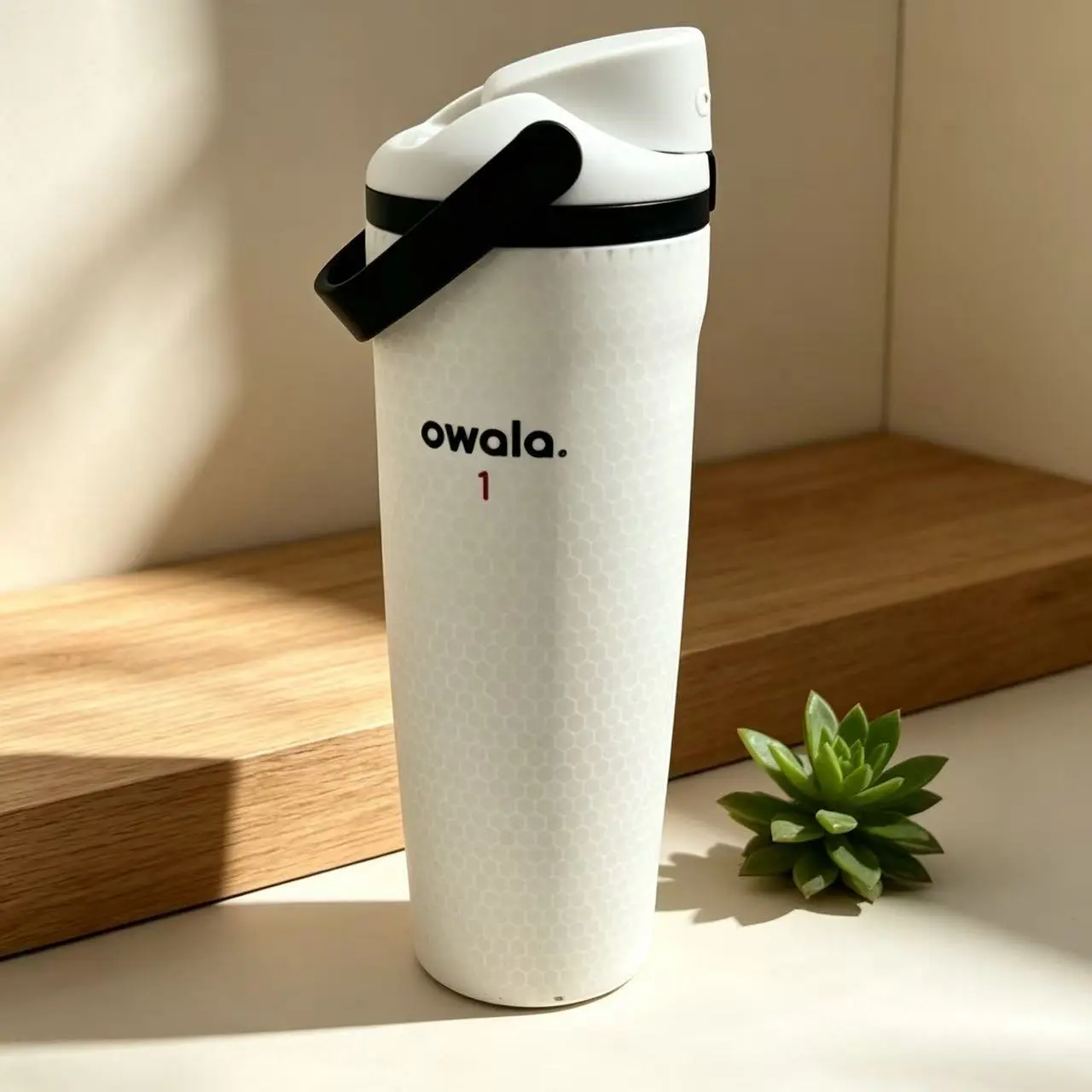 Owala 30 oz Matte White Vacuum Insulated Water Bottle, Stainless Steel water bottle ,with flip-top leak proof cap. Suitable for daily use and picnic beverage containers; canteen ; cup Drinkware Flasks Mug Portable Stylish Tumbler Reusable Washable Bottled