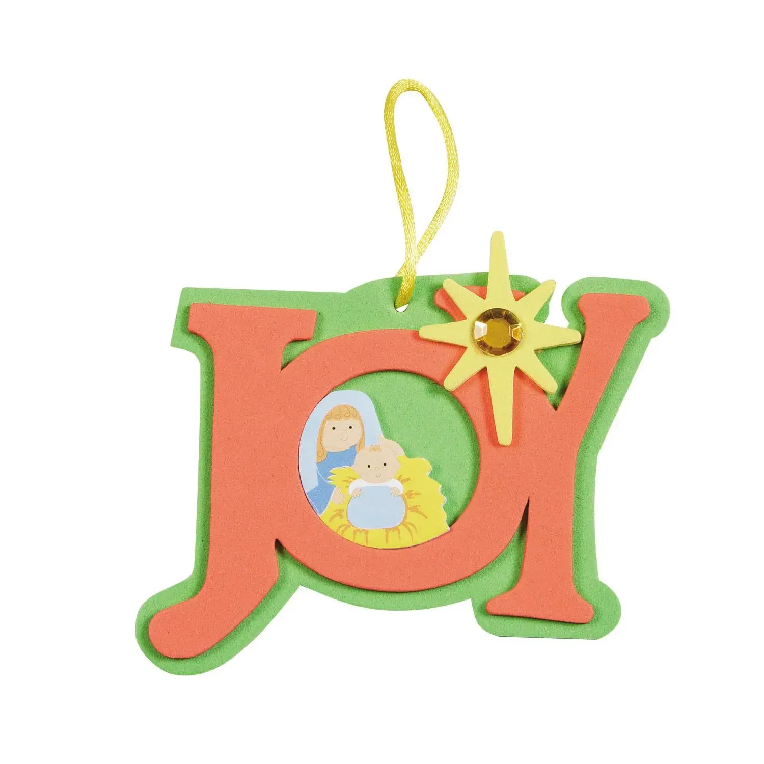 “Joy” Nativity Christmas Ornament Craft Kit - Makes 12
