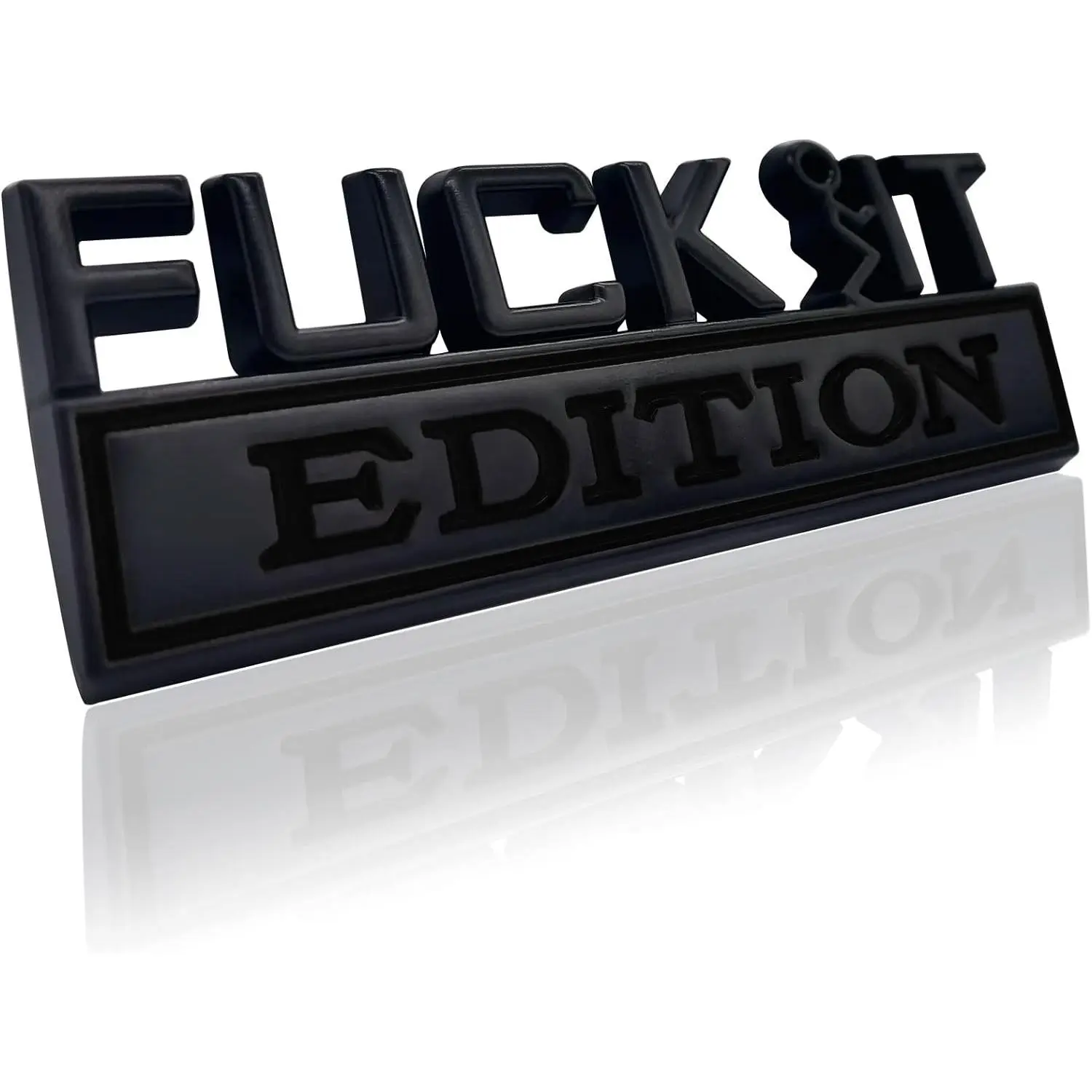 Car Exterior Emblems Badge 3D Sticker Decal, Fuck-IT Edition Emblem 3D Fender Badge Decal Car Truck Replacement, Fit for All Cars (Black)2026