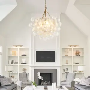 23.6-Inch Gold Pendant Light Chandelier with Threaded Clear Glass Globe Shade – Adjustable Height, Ideal for Living Room, Dining Room, Kitchen (No Bulbs) classic  chandeliers ikea  decor lamparas  bonitas