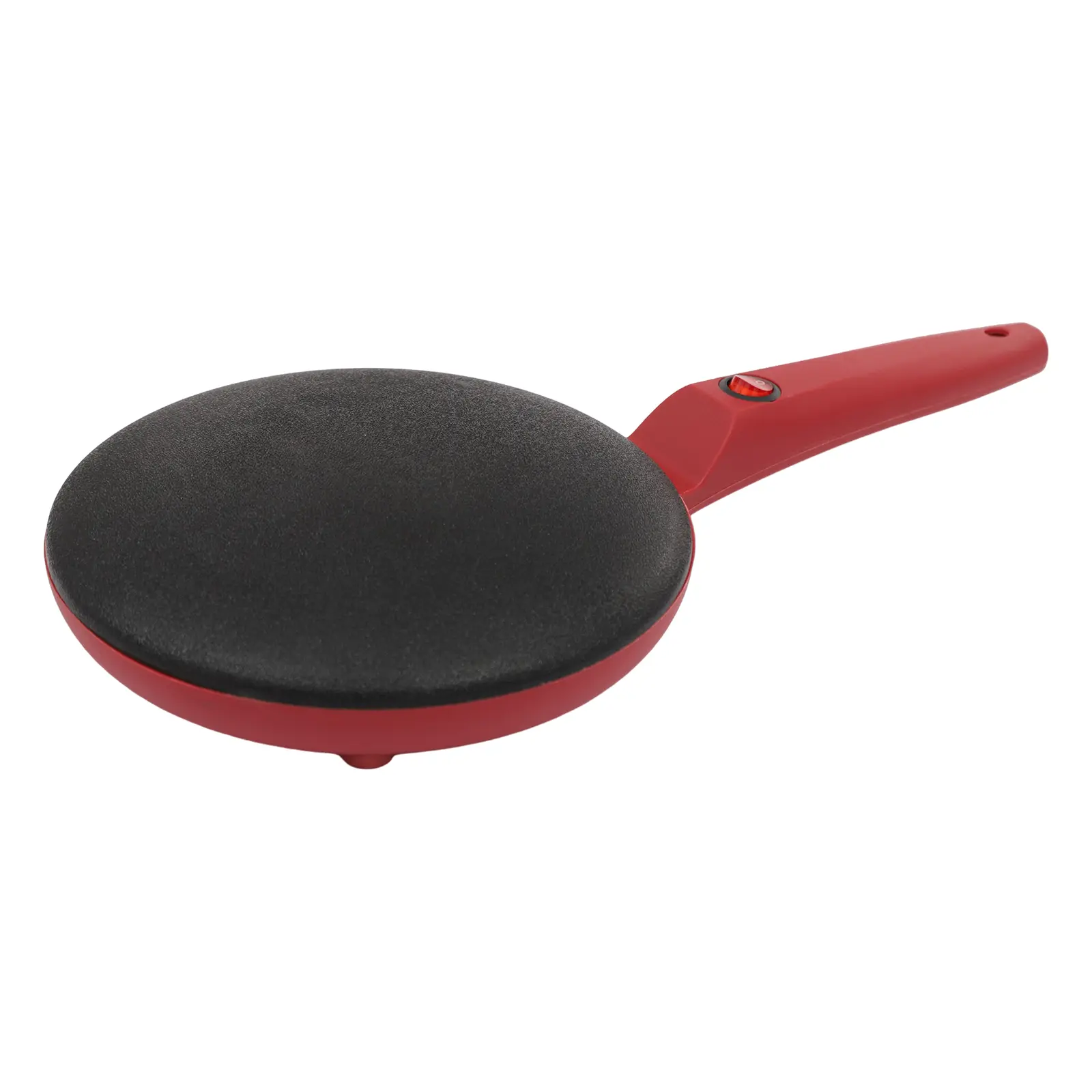 Red Modern Electric Crepe & Pancake Maker - 110V, Non-Stick Coating, US Standard Plug, Ideal for Egg Rolls, Tortillas, Barbecues, Home DIY Baking, School Use, 110V Home Supplies Kitchen Appliance