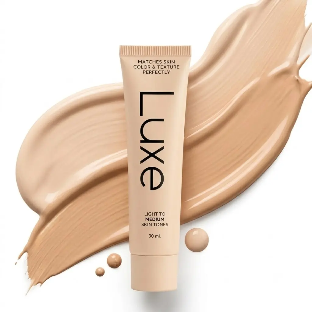 LUXE Color-Changing Foundation for Women | Instantly Blends with Your Skin Tone | Buildable Light-to-Medium or Medium-to-Deep Coverage | 12-Hour Wear | Natural Dewy Finish