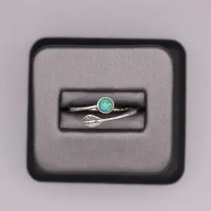 Sterling Silver Stone Ring - Toi et Moi Turquoise