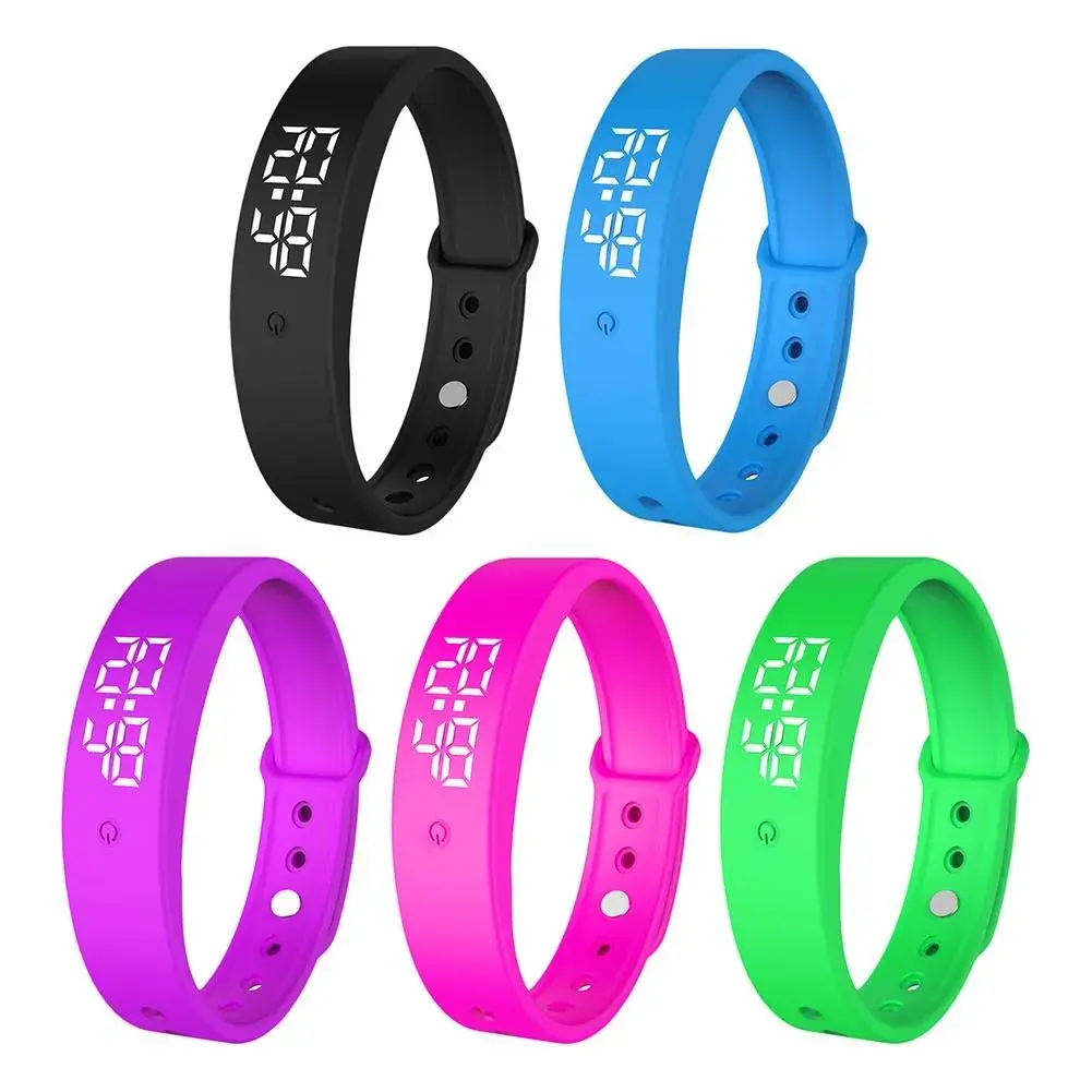 Waterproof unisex high-quality digital fitness tracking smart band with built-in body temperature monitoring—fitness accessory with Bluetooth, vibration alerts, USB interface, LED display, 24-hour sleep monitoring, rechargeable smart monitor band, suitabl