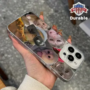 Funny Monkey Animal Print Transparent Mobile Phone Case, Fashionable Design, Durable Protection,  for iPhone 16/15/14Pro/13/12/11/Plus/Pro/Max/Mini for men and women, Ideal Gift for Relatives and Trendy , Smartphone Protective Casing Cellphone