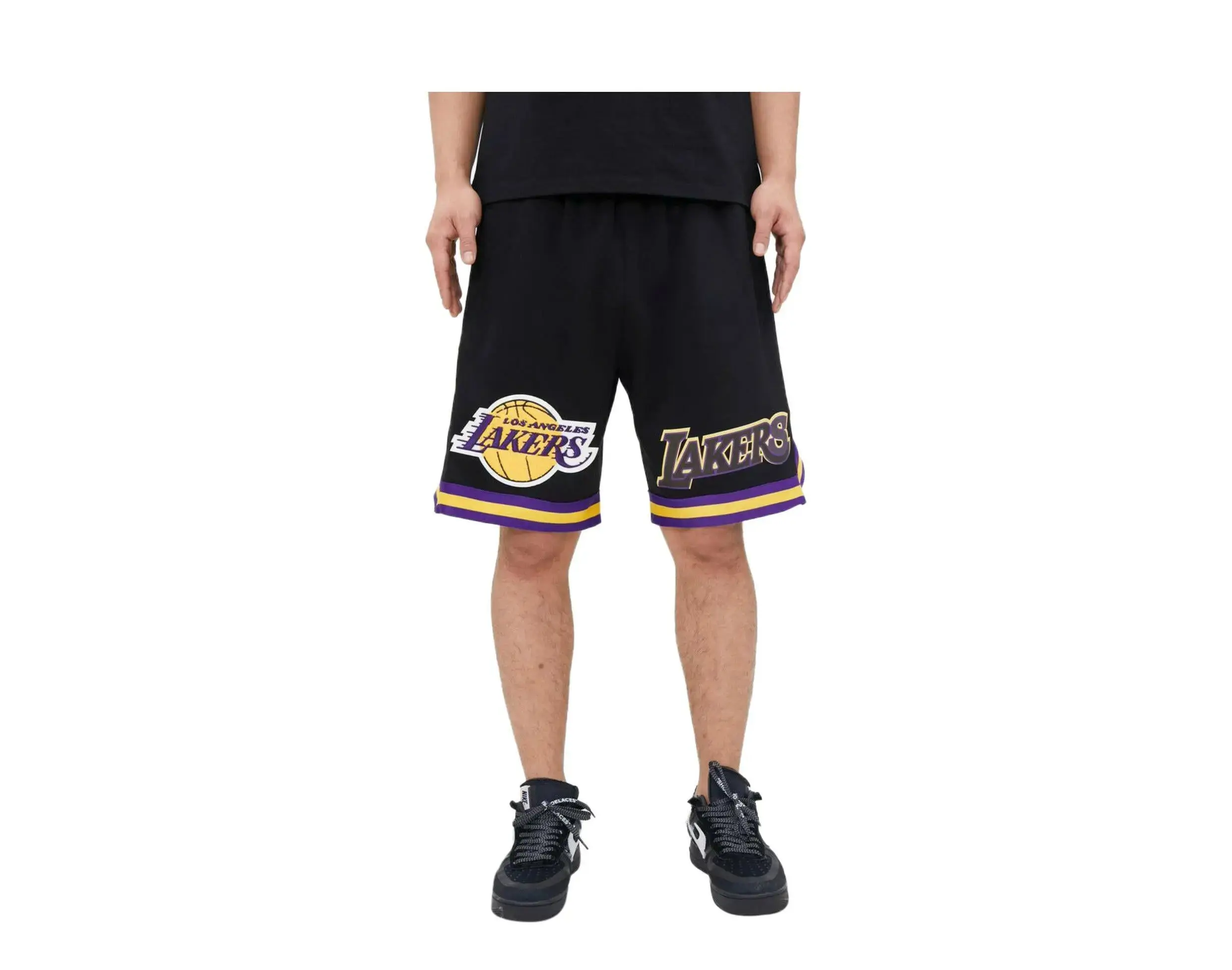 Pro Standard Los Angeles Lakers Classic Chenille Shorts in Black | Men's