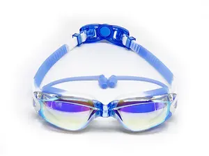 New model children's swimming sports goggles - high definition, waterproof, anti-fog, with earplugs