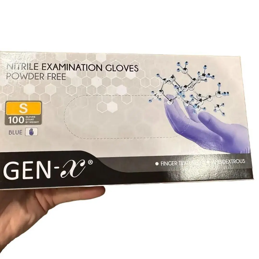 【Size S】Nitrile Examination Glove powder free, finger textured, Small, 100 gloves per box