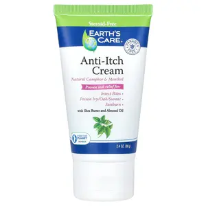 Earth's Care Anti-Itch Cream, with Shea Butter and Almond Oil, 2.4 oz (68 g)