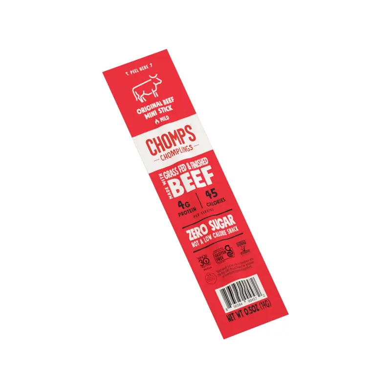 6ct Original Beef Chomplings | Mini Jerky Snack, 4g Protein, 0g Sugar