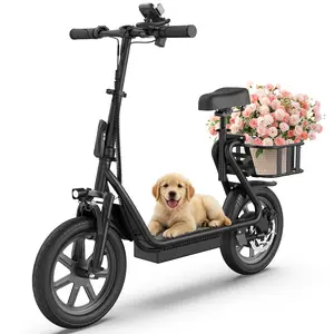 Electric Scooter with Smart App Control, 48V 22.5Ah Battery, 22MPH Top Speed, 21-27 Miles Range, Rear Storage Basket