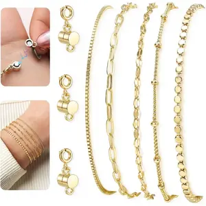 Bracelets for Women with Extra Strong Magnetic Bracelet Clasps and Closures, Hooks Helper Tool for Multiple Bracelet Stack, Fasteners Magnet Connector Jewelry Clasp for Chain Bracelets-USA