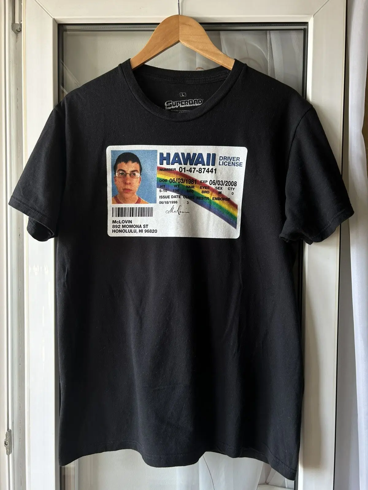 Crazy Y2K Funny McLovin ID Superbad Movie Promo Tee
