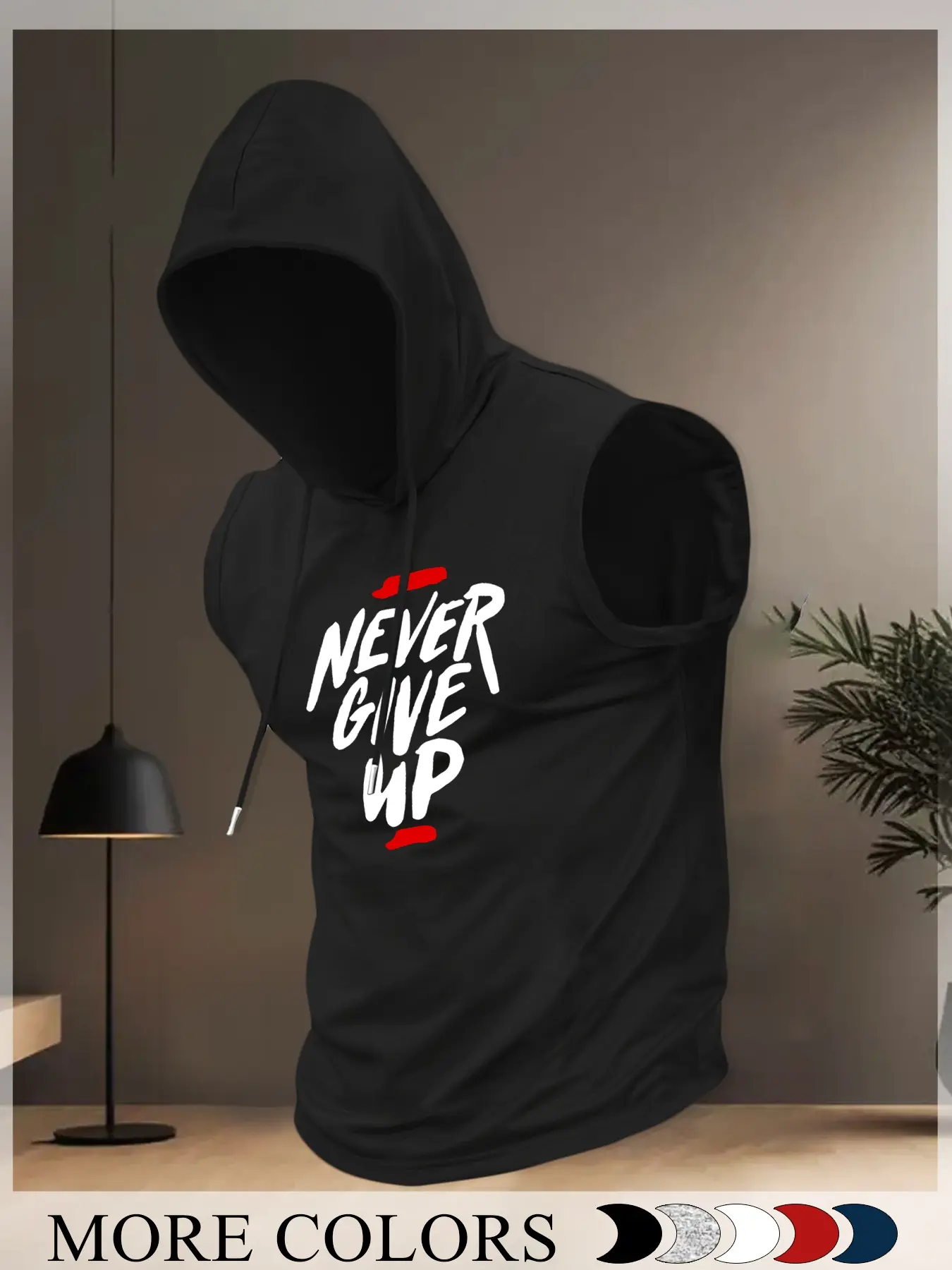 Men's Fashionable Sports Hooded Vest for Summer, Casual Fitted Lightweight Knit Tank Top, Casual Sports Tops, Perfect Activewear for Outdoor Activities, Sporty Vest