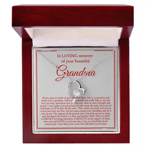 Keep Your Grandma’s Spirit Near With This Sterling Silver Necklace, A Sentimental Memorial To Cherish Her Memory And Celebrate Her Life - FL24