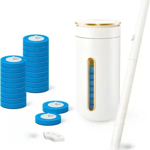 No-Touch Disposable Toilet Brush Kit with Extra Refill Heads – One-Click Bathroom Cleaning System for Toilet, Sink, Tub & Drain, Mess-Free, Fresh Scent, Easy Restock