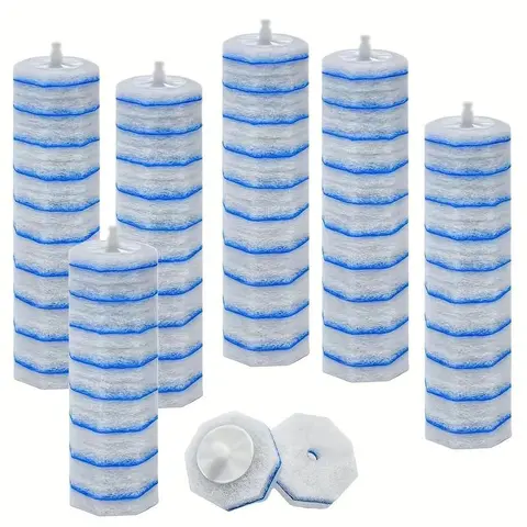 Disposable Toilet Brush Heads Refill, 30-Pack Upgraded Durable Cleaner Refills for Home Care Supply, Durable Brush Fit for Daily Scrubbing, Compatible with Most Bathroom Bowl Cleaning Wand Tools