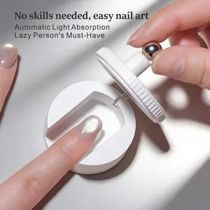 Cat Eye Halo Nail Tool, Glass Bead Nail Tool, Used for Nail Decoration, Essential Tool for Nail Artists, Nail Equipment, Multi functional Cat Eye Nail Effect Suitable for Home or Salon