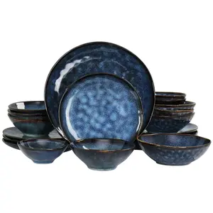 Elama Lucca 20 Piece Triple Bowl Dinnerware Set