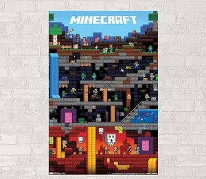 Trends International Minecraft - Worldly Wall Poster, 22.375" x 34", Unframed Version