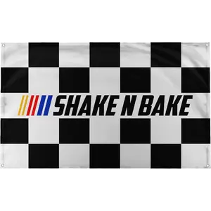 Ricky Bobby Talladega Nights Shake N Bake Motivational Inspirational Office Gym Dorm Wall Decor Design on a 3X5 Feet Flag for Easy Hanging. Authentic BANGER FLAGtapestry gifts for boyfriendwall decor flags, Velvet, Peach