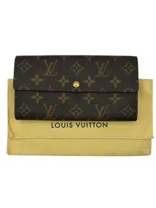 Pre-owned Louis Vuitton Canvas Wallet Monogram Sarah W/ Dust Bag Perfect For Daily Use
