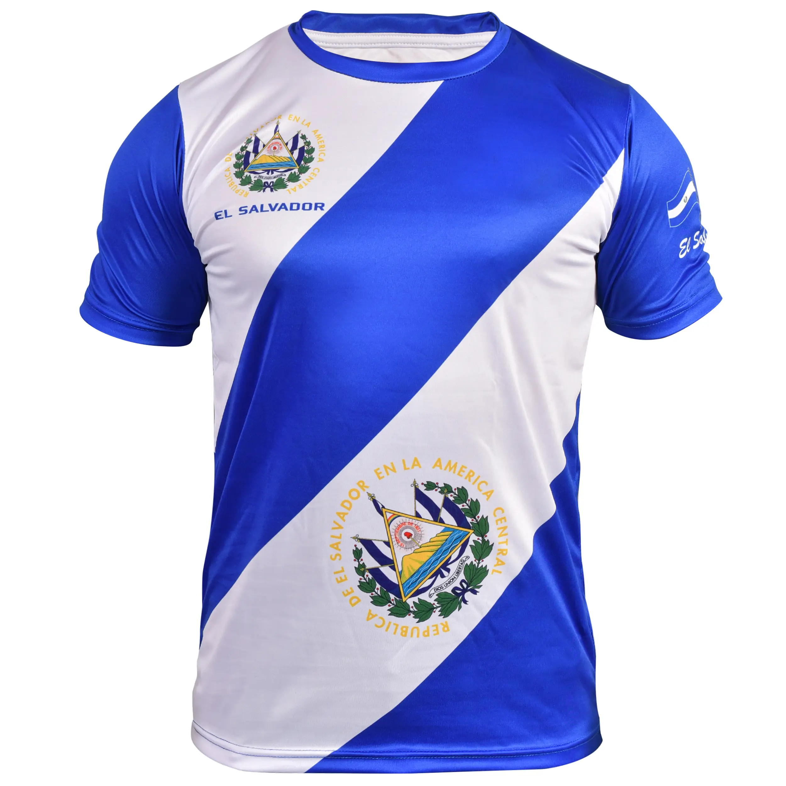 Fox & Fury El Salvador Team Soccer Fan Jersey Classic Flag-Inspired Unisex Football Shirt Men Women's Fit Blue White Design