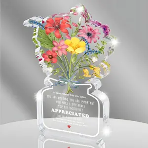 Inspirational Acrylic Plaque Gift Idea, Thank You Present for Women Friends, Colleagues Teachers, Motivational Quote Desktop Decoration