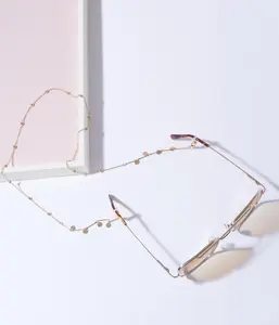 Gold Beaded Glasses Strap