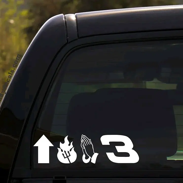 Big Daddy Decals - Raise Hell Praise Dale - Intimidator, Man in Black, Seven Time Champion, #3, Number 3, Racing - High Quality Vinyl Decals