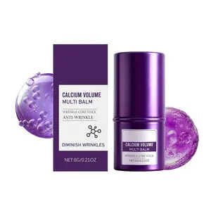 Calcium Multi Balm Stick, Anti Wrinkle Face Balm for Deep Hydration & Pore Minimizing, Moisturizing Skin Care Cream for All Skin Types, 0.21 OZ (2 PCS)