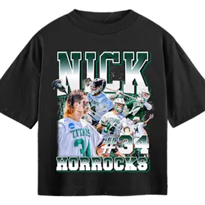 Nick Horrocks Lacrosse Graphic t-shirt, Vintage Sports Fan Tee, Retro Athlete Jersey Shirt, Unisex Menswear Womenswear Top