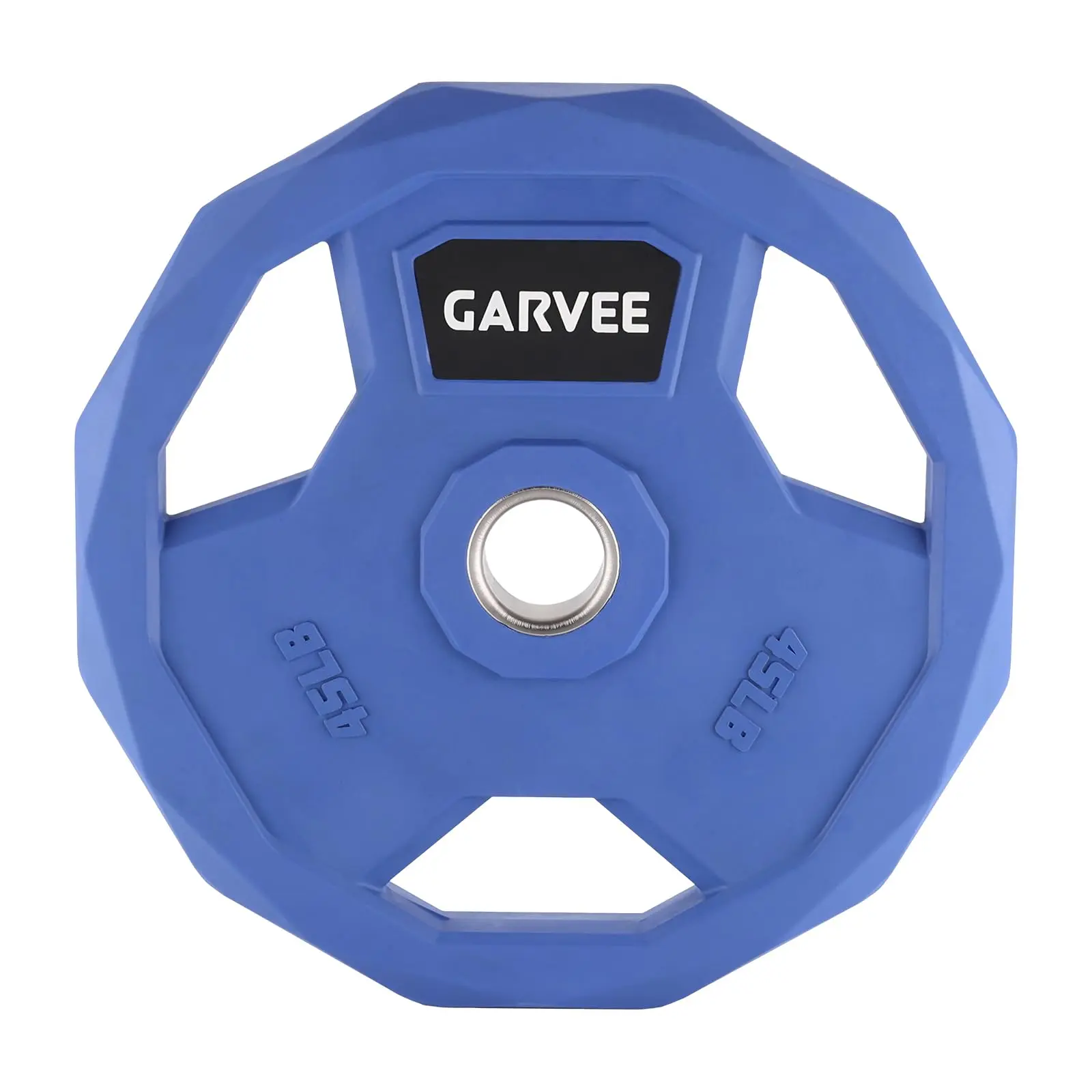 Garvee rubber-coated cast iron weight plate set, 5.1 cm, for home gym and commercial use, barbell plates for men and women, multiple weight options (1.1–43.1 kg)