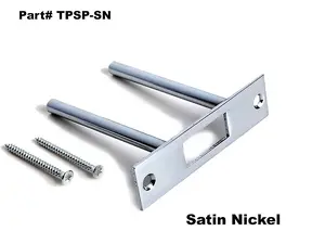 Anti Kick Door Reinforcement - Home Invasion Kick In Prevention - Deadbolt Reinforcer - DIY Home Security - Satin Nickel - TUFF STRIKE