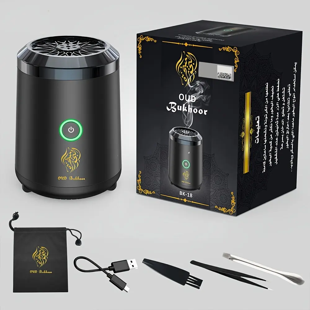 Portable electric aromatherapy machine with Arabic fragrance diffuser, rechargeable car aromatherapy machine