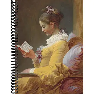 A Young Girl Reading Notebook
