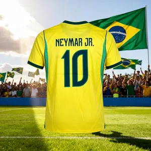 2026 Brazil Home Yellow No.10 Neymar No.11 Raphinha Short Sleeves Soccer Jerseys Top