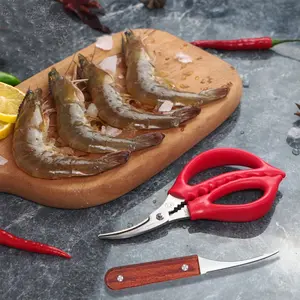 1/2 Premium Seafood Prep Kit - Crab Scissors & Shrimp Deveiner Tool for Perfect Shrimp & Crab Preparation