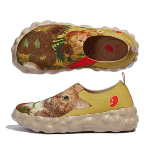 UIN Toledo VI Art Travel Shoes For Women-Sunflowers and Cat