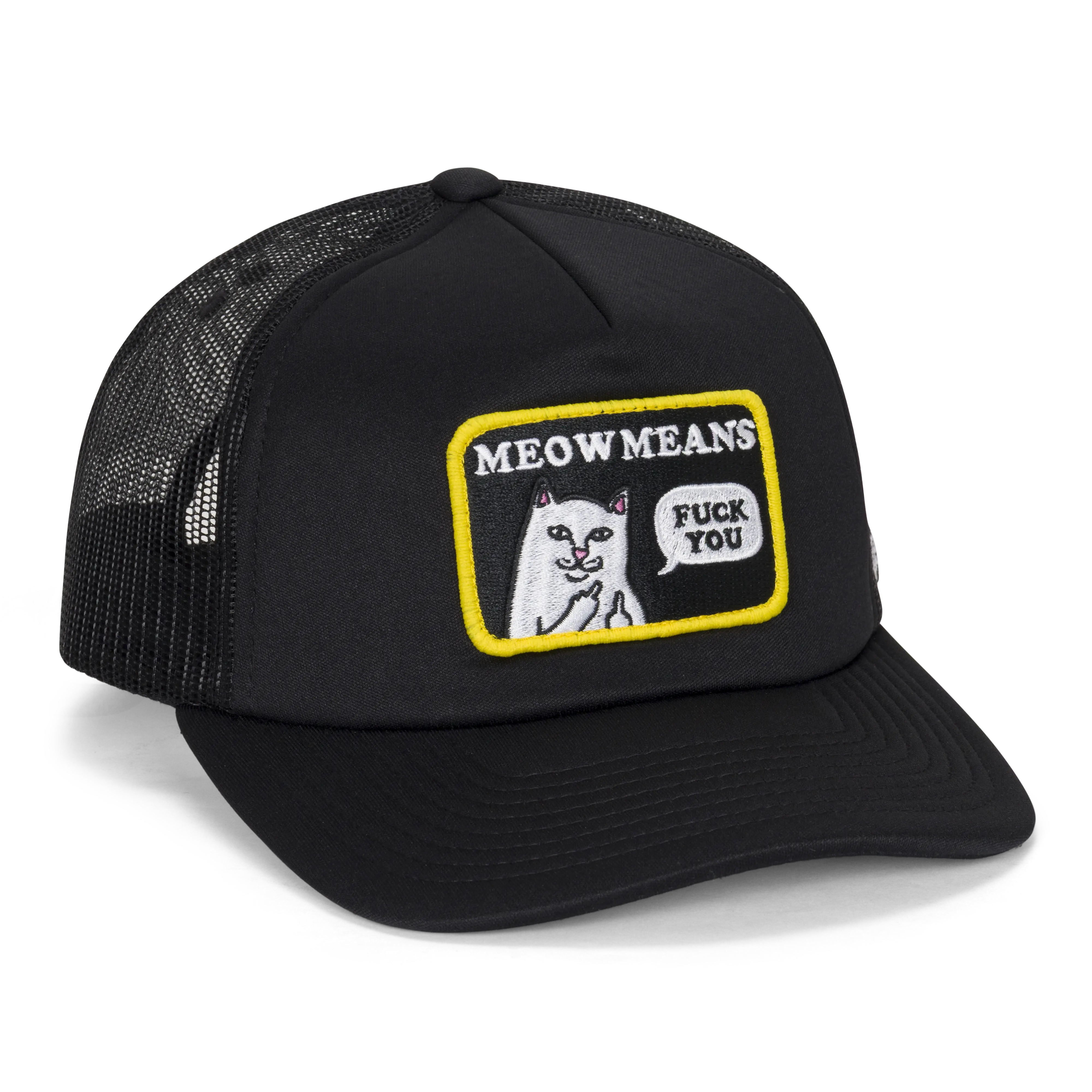 Meow Meow Trucker Hat (Black)