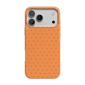 Casely iPhone 17 Pro Case | On the Dot | Orange Polka Dot | Compatible with MagSafe | Classic Ultra Thin Design