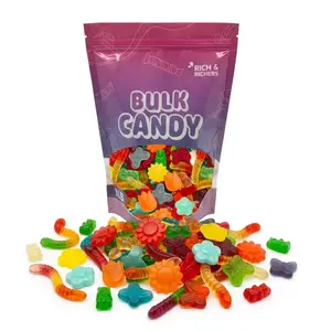 Albanese Sweet Gummy Mix 4-Variety Medley Gummi Worms, Bears, Flowers, Butterflies. - Gluten-Free Fat-Free 1lb Bulk Bag Soft Chewy Fruit