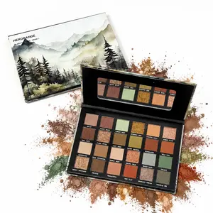 All-in-One 24 Shade Eyeshadow Palette with Brush Set - Warm Rose Brown Neutral Nude Matte & Shimmer Highly Pigmented Long Lasting Eye Shadow, Hypoallergenic for Day to Night Makeup！,summervibes Cosmetic