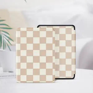 Checkerboard & Dog Pattern Tablet Case, Shockproof Protective Cover, Durable Hard Shell Tablet Protector Cover for Kindle Paperwhite, Tablet Accessories