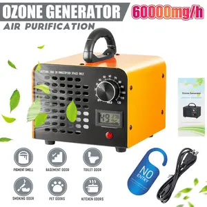 Deep Cleaning Routine 40000mg/h Commercial Ozone Generator Air Purifier EPA Certified 3230 SqFt Humidity Display Pet Odor Smoke Remover Car