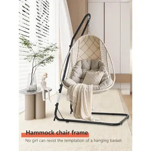 Hammock Chair Stands Hanging Hammock Stands Adjustable Height 78.8" To 96.5" Outdoor Solid Steel Hammock Stand Only For Hanging Hammock Air Porch Swing Chair Indoor