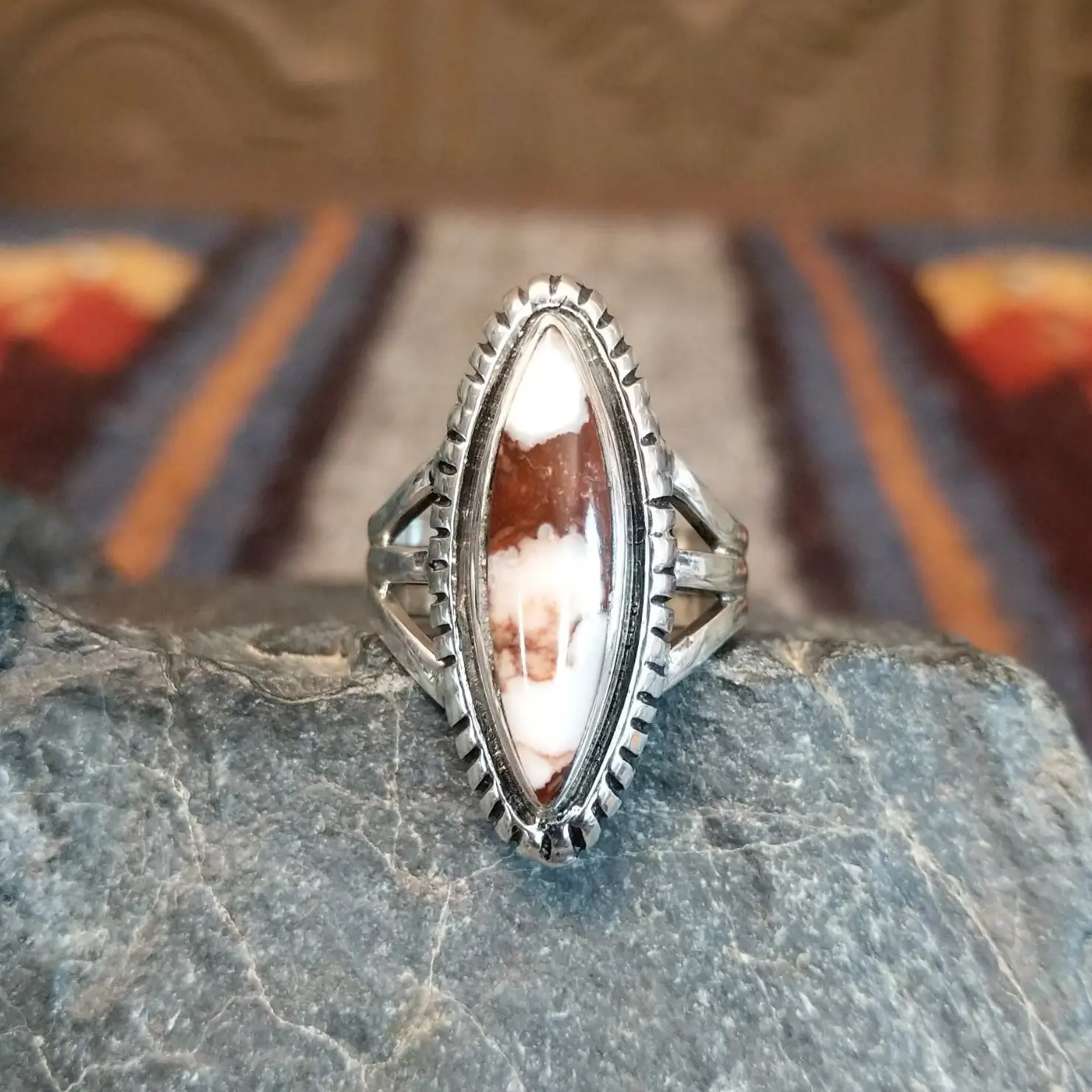 Wild Horse Navette Ring by Terry Wood GJ-RNG-0164 Size 6.5