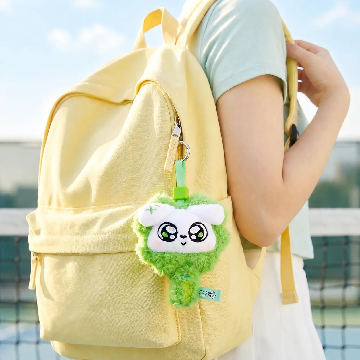 MINISO Dog Series Polyester Plush Charm Accessory - Cute Soft Stuffed Puppy Keychain Kawaii, Bag Charms for Backpacks or Keys, Kawaii Decor Gift for Kids, Cute Puppy, Back To School