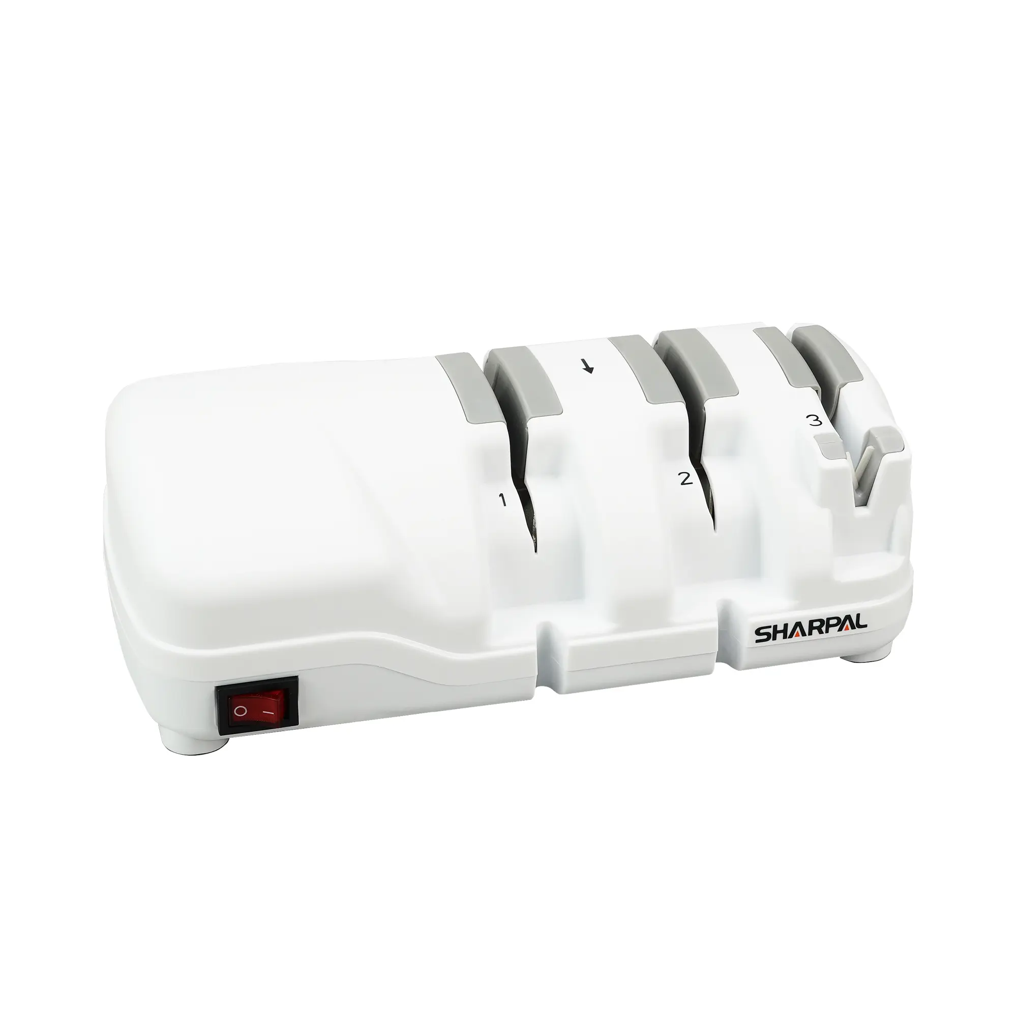 SHARPAL 198H Electric Knife Sharpener - 3 Stage Professional Knife Sharpening System with Diamond Wheels, Suit for Double-Beveled Straight Edge & Serrated Knives