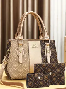 Women's Fashionable Pu Leather Handbag & Clutch & Wallet, Casual Versatile Bag Set for Daily Used, Trendy High-quality Daily Commuting Bag Set